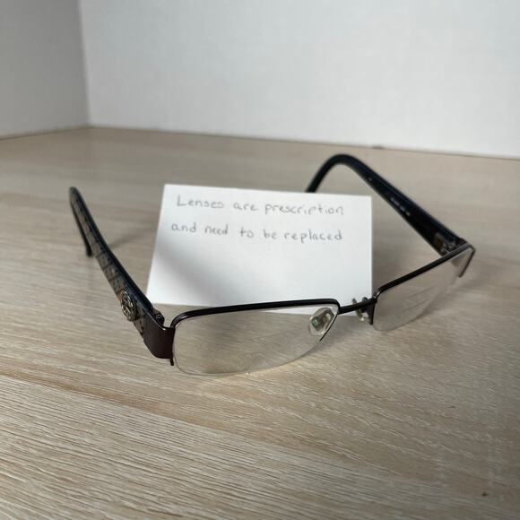 Gucci GG2903 QUV Eyeglasses Half Rim Brown Frames Only 53-16-135 - Picture 1 of 8